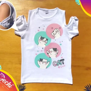 Remera gatitos Circulos MC