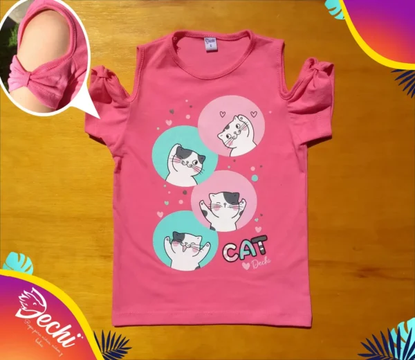 Remera gatitos Circulos MC