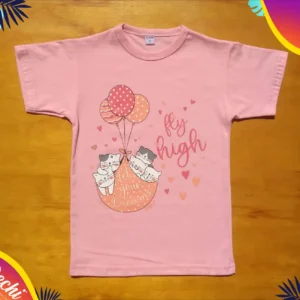 Remera Fly high gatitos MC