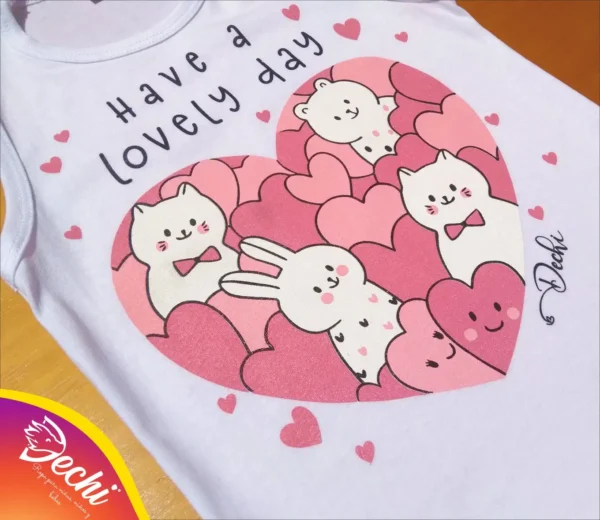 Musculosa Corazon con animalitos