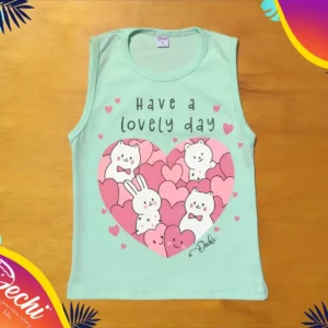 Musculosa Corazon con animalitos