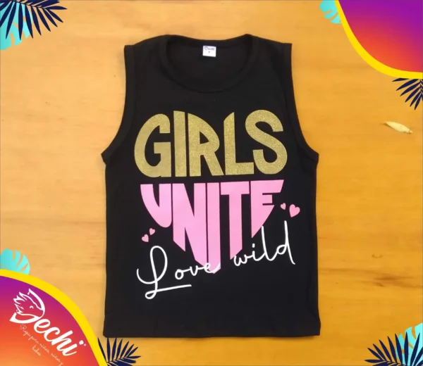 Musculosa Girls Unite Con brillo (GLITTER)