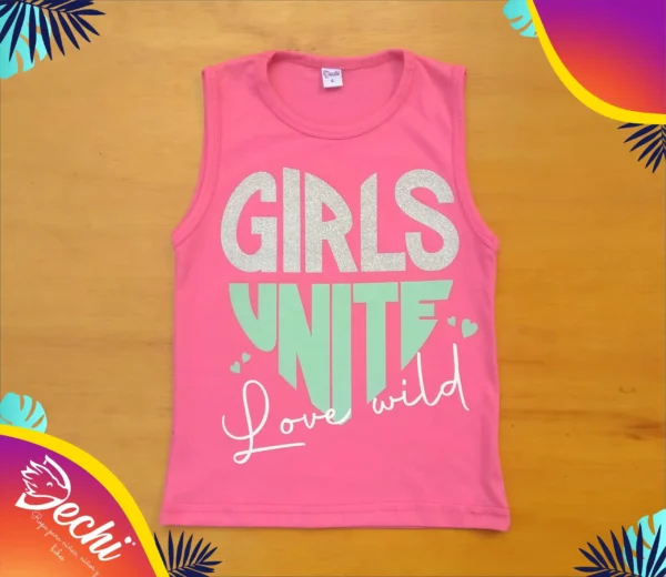 Musculosa Girls Unite Con brillo (GLITTER)