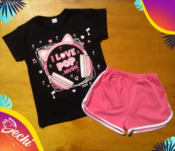 REMERA auricular Love POP