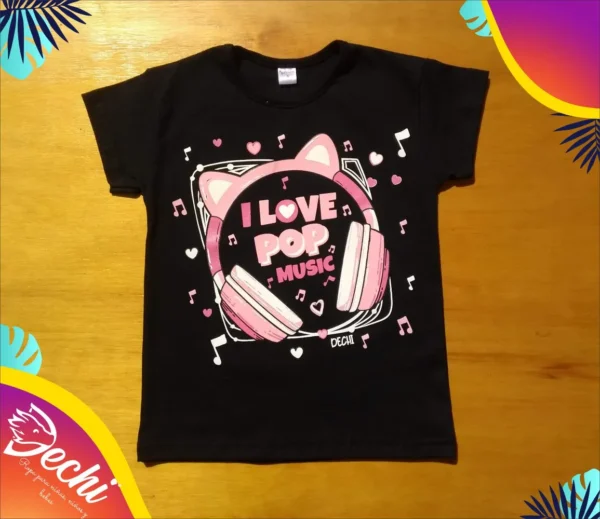 REMERA auricular Love POP