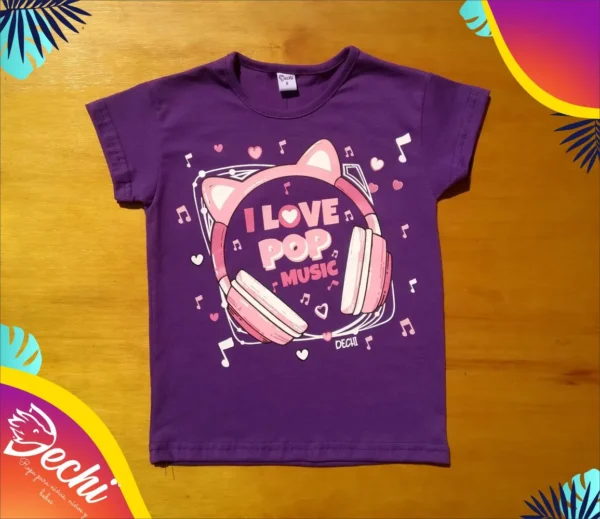 REMERA auricular Love POP