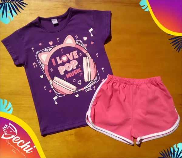 REMERA auricular Love POP