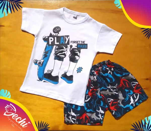 Remera Skater Play hard MC