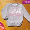 Buzo de Friza Love conejita con brillo