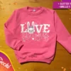 Buzo de Friza Love conejita con brillo