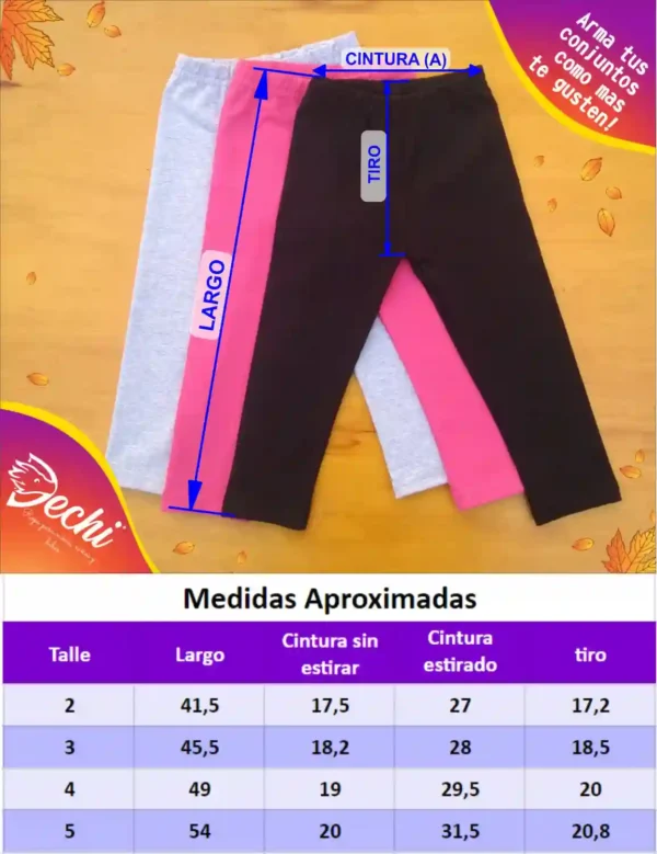 Calzas BEBE Termica Animal print violeta y rosa