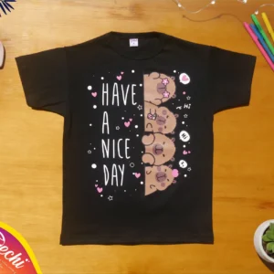 fabrica mayorista Remera capibara negra ropa para niños y niñas 2026 (1)