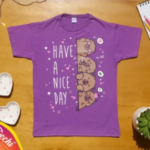 fabrica mayorista Remera capibara violeta ropa para niños y niñas 2026