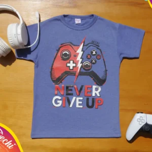 fabrica mayorista Remera gamer azul ropa para niños y niñas 2026