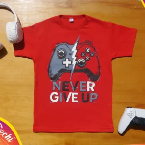 fabrica mayorista Remera gamer rojo ropa para niños y niñas 2026