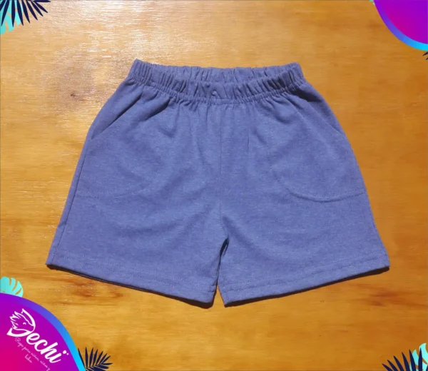 fabrica mayorista short azul melange ropa para niño 2026 fabrica mayorista short azul melange ropa para niño 2026