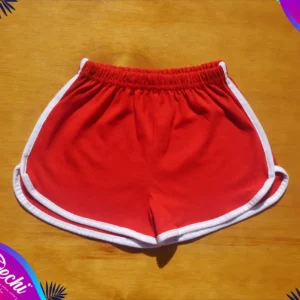 fabrica mayorista short con vivos rojo ropa para niño niña 2026