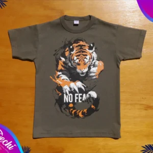 fabrica mayorista Remera tigre no fear verde 2 ropa para niños y niñas 2026 2
