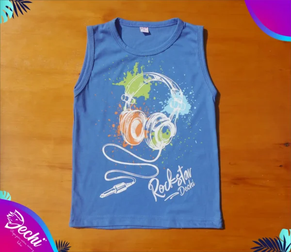 fabrica mayorista Musculosa remera sin mangas musica auricular azul 11 ropa para niños y niñas 2026 fabrica mayorista Musculosa remera sin mangas musica auricular azul 11 ropa para niños y niñas 2026