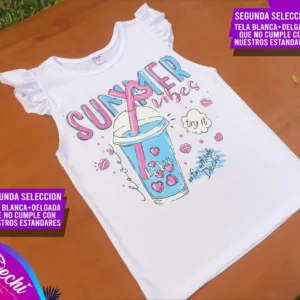 fabrica mayorista Remera musculosa soda blanco detalle ropa para niños y niñas 2026