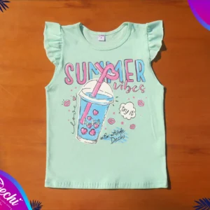 fabrica mayorista Remera musculosa soda verde ropa para niños y niñas 2026
