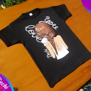 fabrica mayorista Remera nena con gatito negro 2 ropa para niños y niñas 2026