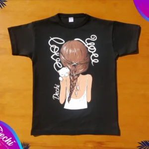fabrica mayorista Remera nena con gatito negro ropa para niños y niñas 2026
