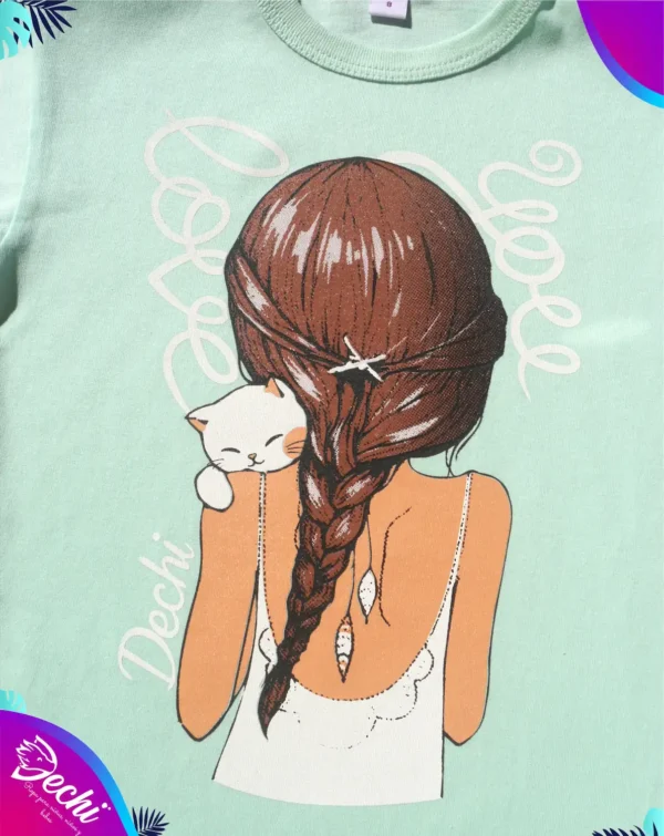 fabrica mayorista Remera nena con gatito verde agua 3 ropa para niños y niñas 2026 fabrica mayorista Remera nena con gatito verde agua 3 ropa para niños y niñas 2026