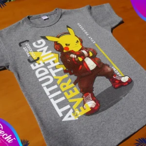 fabrica mayorista Remera pika gris ropa para niños y niñas 2026