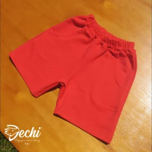 fabrica mayorista bermuda rustico elastizada rojo ropa para niños y niñas 4-5 2026