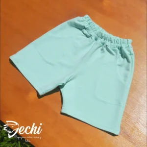 fabrica mayorista bermuda rustico elastizada verde agua ropa para niños y niñas 4-5 2026