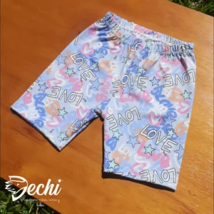 fabrica mayorista biker calza corta celeste ropa para niños y niñas 4-5 2026