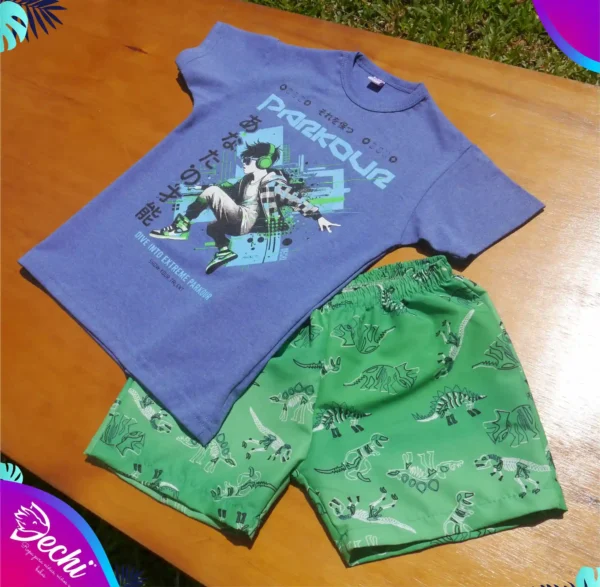 fabrica mayorista conjunto short de baño malla dinosaurio verde y remera ropa para niños y niñas 2026 fabrica mayorista conjunto short de baño malla dinosaurio verde y remera ropa para niños y niñas 2026