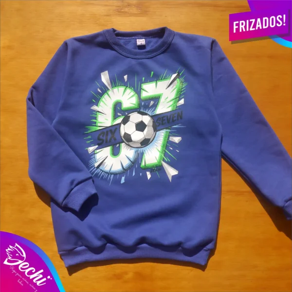 ropa para niños nene buzo six seven 67 azul invierno 2026 Fabrica mayorista