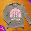 fabrica mayorista Remera manga larga arcoiris animal print gris ropa para niños y niñas 2026