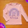 fabrica mayorista Remera manga larga arcoiris animal print rosa ropa para niños y niñas 2026