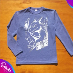 fabrica mayorista Remera manga larga azul chari ropa para niños y niñas 2026