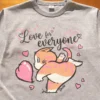 fabrica mayorista Remera manga larga gris 3 gatito ropa para niños y niñas 2026