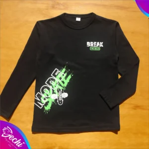 fabrica mayorista Remera manga larga negra skate mode ropa para niños y niñas 2026 fabrica mayorista Remera manga larga negra skate mode ropa para niños y niñas 2026