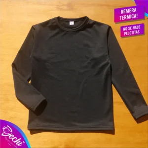 fabrica mayorista Remera termica negro ropa para niños y niñas 2026