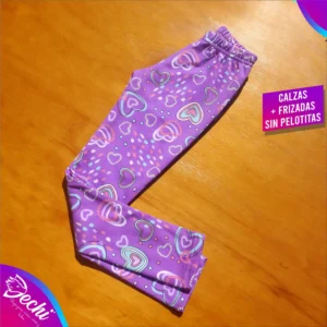 fabrica mayorista Calza frizada estampada violeta ropa de niñas y niños 2026 fabrica mayorista Calza frizada estampada violeta ropa de niñas y niños 2026