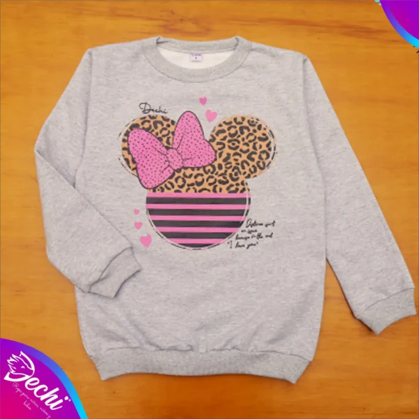 ropa para niñas nena buzo min gris 2026 Fabrica mayorista