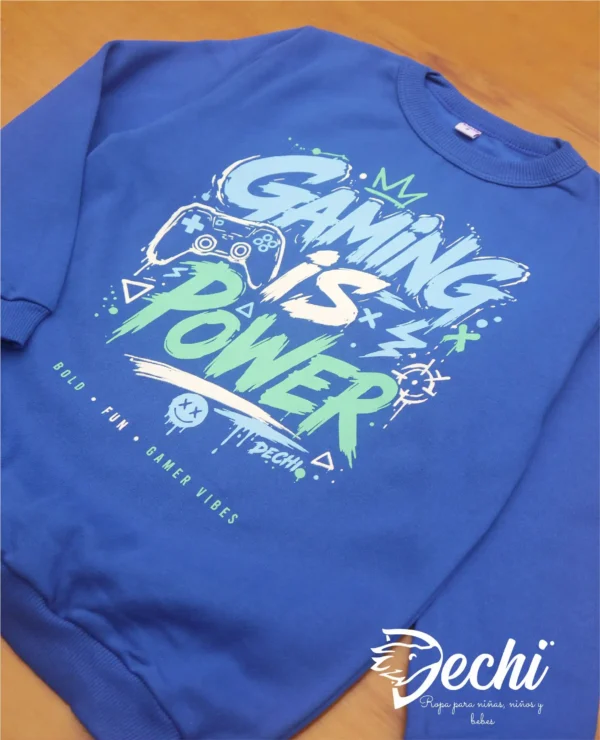 ropa para niños nene buzo Gaming azul 2026 Fabrica mayorista