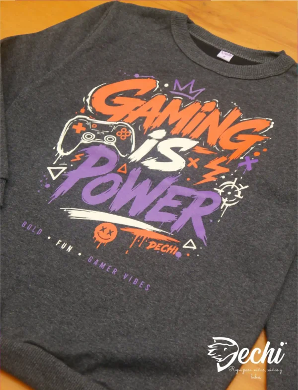 ropa para niños nene buzo Gaming gris 2026 Fabrica mayorista