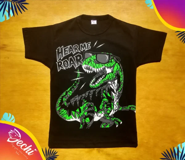 ropa para niños nena remera dinosaurio negro 2026 Fabrica mayorista