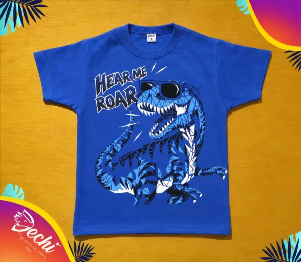 ropa para niños nena remera dinosaurio azul 2026 Fabrica mayorista