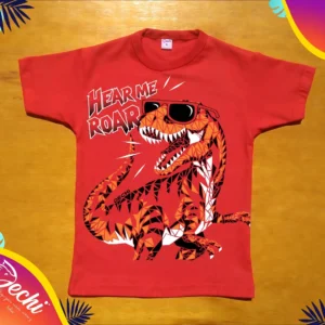 ropa para niños nena remera dinosaurio rojo 2026 Fabrica mayorista