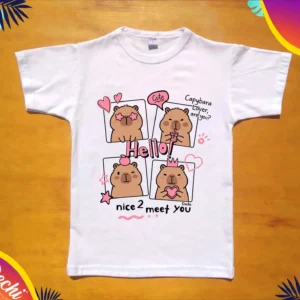 ropa para niñas nena remera capibara blanco 2026 Fabrica mayorista