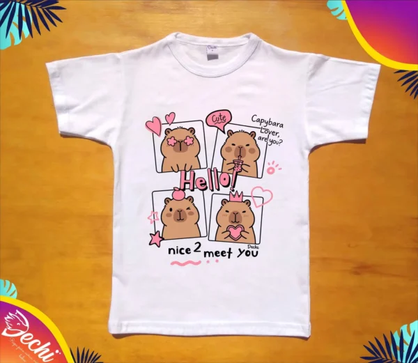 ropa para niñas nena remera capibara blanco 2026 Fabrica mayorista