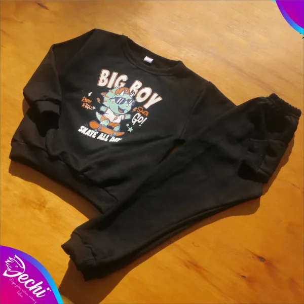 fabrica mayorista conjunto bebe friza negro dino 3 ropa para niños y niñas 2026 2027